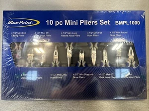 Blue Point 10 Pc Mini Pliers Set New Sold By Snap On .Soft Grip Handle - Picture 1 of 9
