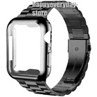 For Apple Watch Series 9 8 7 41/45Mm Steel Iwatch Band Strap + Full Screen Cover