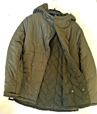 Maje Reversible Quilted  Jacket Coat Hood Size 36 / S H15Goofy - Image 1 of 4