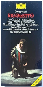 GIUSEPPE VERDI "RIGOLETTO" 3 CASSETTES SET PLACIDO DOMINGO DEUTSCHE GRAMMOPHON - Picture 1 of 4