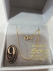 Collana veneziana 2.3 grammi uomo donna in oro 9 kt lunghezza 50 cm nuova