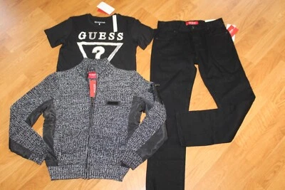 NWT BOYS GUESS SZ 8 SWEATER, SHIRT, JEANS BUNDLE - Image 1 of 4