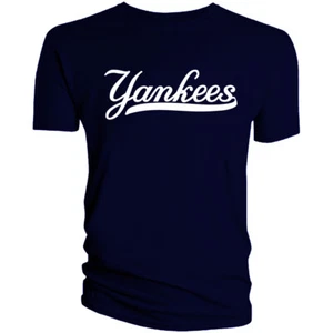 NY Yankees Wordmark T-Shirt New York Baseball Nyc Men - Picture 1 of 10