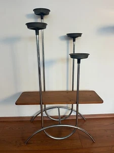 Stahlrohr chrom Blumenständer Etagere Bauhaus 1930 - Bild 1 von 6