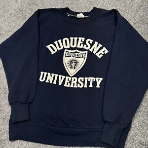 Duquesne University Sweater Adult XS Blue Vintage 80s Pennsylvania Sweatshirt