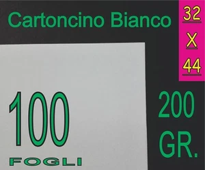 100 FOGLI CARTA CARTONCINO BIANCO OPACO STAMPANTI LASER 200G A3+ A3 PLUS 32X44CM - Foto 1 di 1