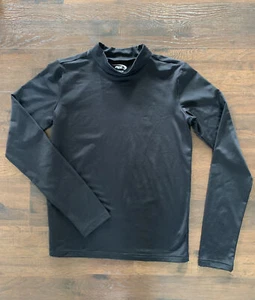 Boys Black 16/18 Cold Gear Mock Long Sleeve Shirt Base Layer XL MTA Sport - Picture 1 of 4