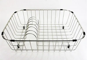 Rinsing Basket 19x14x5 1/2" Dish Drying Rack Strainer Kitchen Sink $92 Suneli - Picture 1 of 5