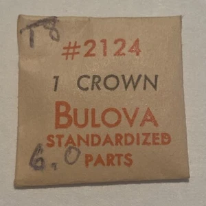 Pink NOS #2124 Genuine, Bulova Crown Recessed 6.00mm Tap 8 - Picture 1 of 7