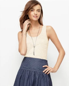 Ann Taylor - Camiseta sin mangas cola camisa 100 % lino para mujer $34,50 (T1) - Imagen 1 de 7