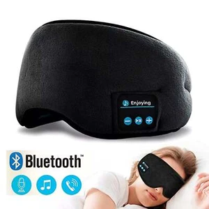 Wireless Bluetooth 5.0 Stereo Eye Mask Sleep Music Mask Headphones Headband - Picture 1 of 6