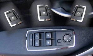 D Chrom Rahmen für Schalter Fensterheber - 1x groß + 3x klein / BMW X3 E83 - Bild 1 von 3