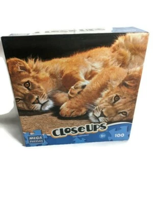 Close-Ups Mega 100 PC Puzzle Tigers New 5+ - Image 1 of 4