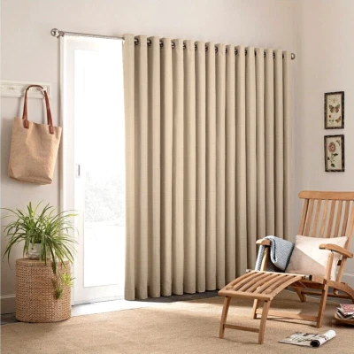 Panel cortina puerta patio Waverly 100 X 84 llave largo avena - uso interior o exterior Foto 1 de 4