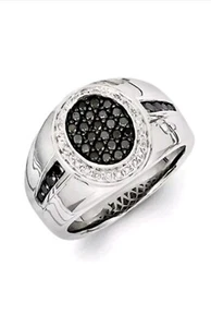 Classic Natural Black Onyx Gemstone Solid 925 Sterling Silver Ring For Men's #07 - Picture 1 of 3