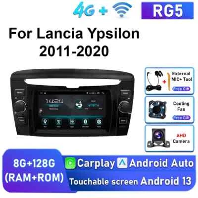 For Lancia YPSILON 2011-2020 Android Car Radio CarPlay GPS Multimedia Player - Image 1 of 4