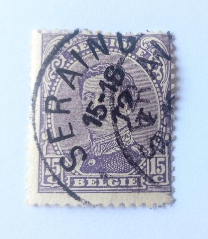 Belgique Belgie 15 C Cent Postage Postal Stamp 1920 Rare Collectibles Cover