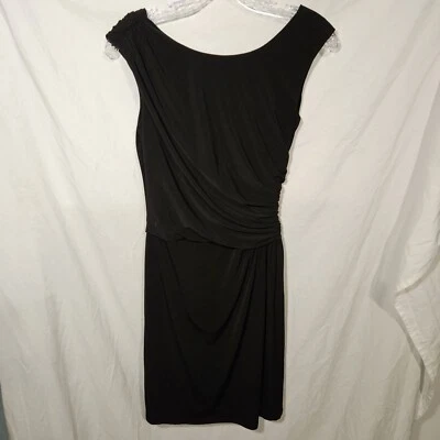 Vestido Chetta B Vintage Para Mujer Talla 2 Negro Elastizado/Negro Reunido - Y2K Foto 1 de 3