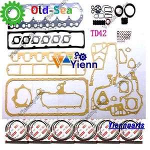 New TD42 TD42T Overhaul Gasket Kit And Piston Ring Set For Nissan Repair Parts - Picture 1 of 2
