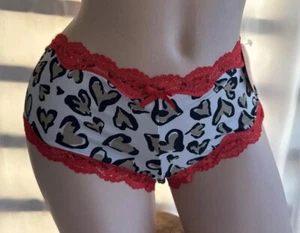 Splendies Hiphugger Bragas Descaradas XL Estampado Corazón Borde de Encaje - Imagen 1 de 13