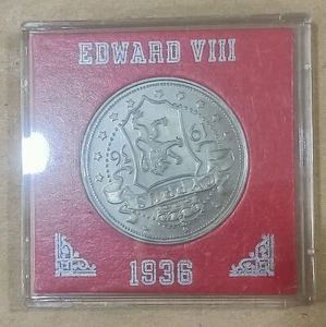 GREAT BRITAIN FANTASY PROOF CROWN MEDAL PATTERN CYPRUS EDWARD VIII 1936 - Picture 1 of 4