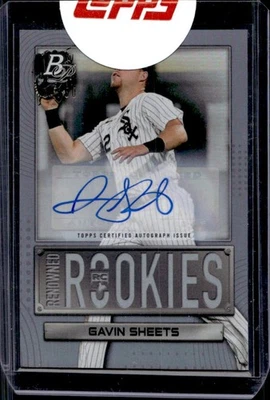2022 Bowman Platinum Gavin Sheets Renowned Rookies Auto Rookie RC #/50 White Sox - Image 1 of 2
