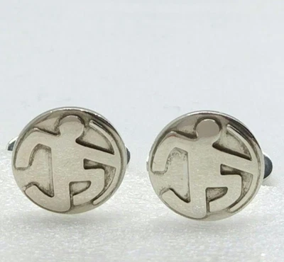 Редкий Георг Дженсен. Запонки зодиака серебро #176 - Стрелец. Дания - Изображение 1 из 4