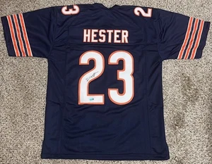 DEVIN HESTER SIGNED AUTO CHICAGO BEARS NAVY BLUE JERSEY BECKETT AUTOGRAPHED F - Picture 1 of 3