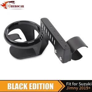 Black Passenger Dash Mount Phone Cup Holder Bracket Trim for Suzuki Jimny 2019+ - Picture 1 of 5
