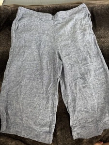 Pantalone donna taglia 16/18W elastico in vita pull on cropped blu di Terra & Sky - Foto 1 di 7