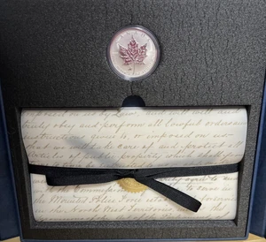 1998 125th Ann Of Royal Canadian Mounted Police 1oz Silver Maple Coin Stamps Set - Bild 1 von 8