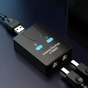 Printer Sharing Switch Switcher 2 in 1 USB 2.0 LED Design Easy to Install Switch - Picture 1 of 7