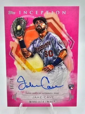 2019 Topps Inception Jake Cave RC Auto Pink /99 Minnesota Twins AU Rookie - Image 1 of 2