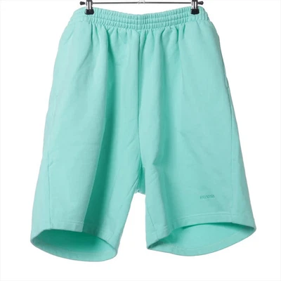 Balenciaga 21 岁棉质短裤 XS 男式薄荷绿色 674591 — 第 1/4 张图片