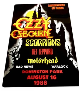 1986  MONSTERS OF ROCK CASTLE DONINGTON  8X12 INCH METAL SIGN - Bild 1 von 4