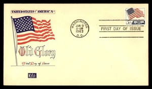 Mayfairstamps US FDC 1963 Old Glory Over White House First Day Cover aat_89919 - Picture 1 of 2