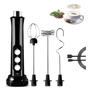 Espumador de leche eléctrico portátil - Espumador recargable para café con leche y capuchino - Imagen 1 de 5