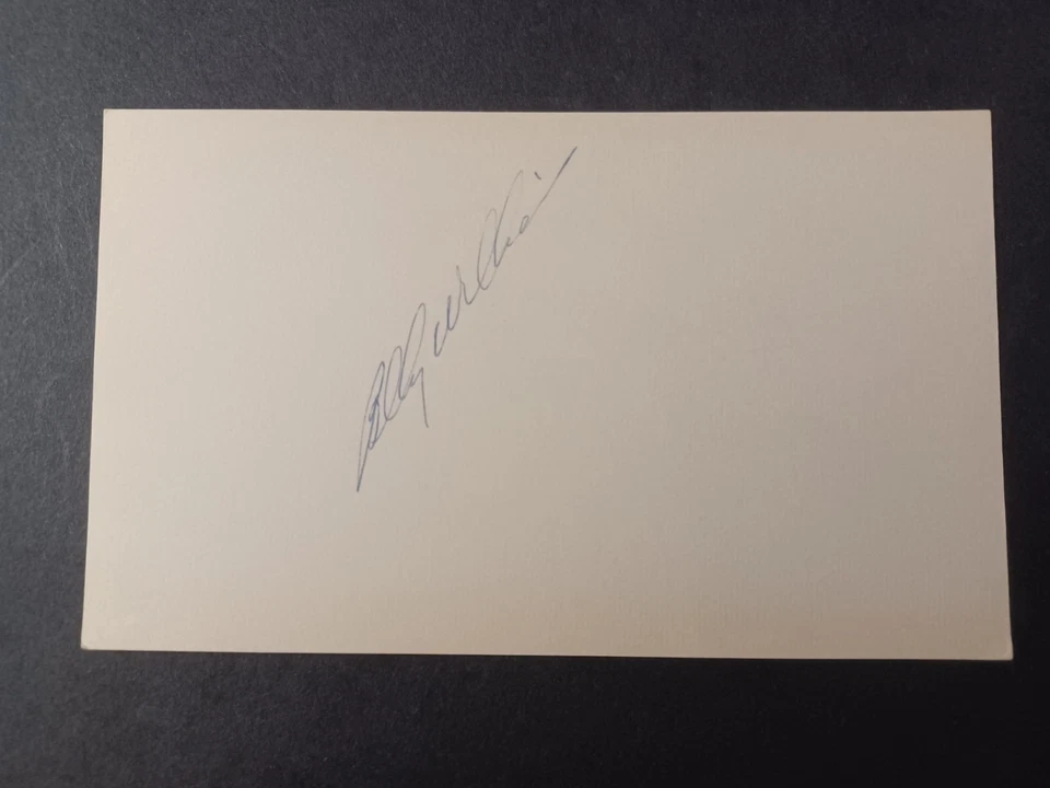 Billy Williams Signed Index Card - Cubs, Athletics, HOF - B - Image 1 of 1