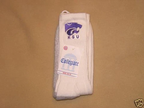 NCAA Kansas State Wildcats Adult  Socks Sz 10-13 NWT Cover