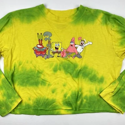 Camiseta corta Bob Esponja Tie Dye juvenil talla grande 11-13 Nickelodeon gráfica 2019 Foto 1 de 4