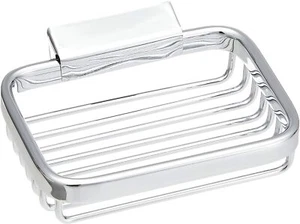 Cesta de alambre DELTANA WBR4535U15, 4-1/2" soporte de jabón rectangular níquel satinado - Imagen 1 de 2