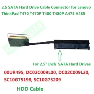 2.5 Hard Drive HDD SSD Cable Connector For Lenovo ThinkPad T470 T480 A475 A485 - Picture 1 of 3
