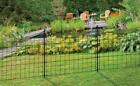 Zippity Outdoor Products WF29001 Dig Garden Metal Fence, 5 Panels-25 Tall, Black
