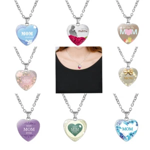 Geschenke für Mama Mutter Halsketten Liebe Herz Anhänger Muttertag Schmuck Geschenk - Bild 1 von 20