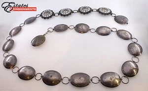 J. Tulley Navajo Hopi Kachina Sterling Silver Belt - Picture 1 of 7