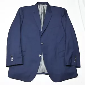 Pronto Uomo 50L Blue Big Tall Wool Mens Blazer Sport Coat Jacket - Picture 1 of 12