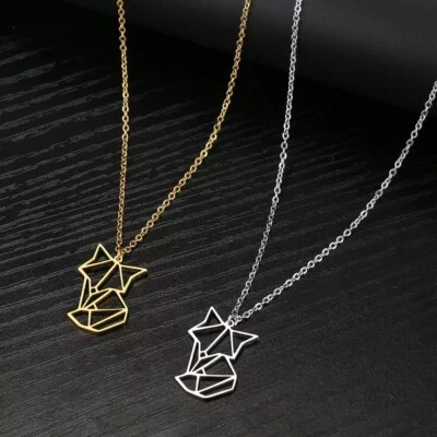 Halskette Kette mit Anhänger Fuchs Damen Mädchen Edelstahl Farbauswahl - Bild 1 von 4