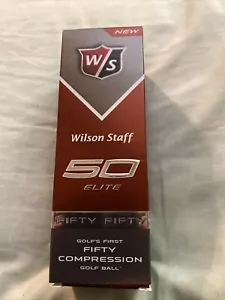 Wilson Staff 50 Elite “Fifty-Fifty” 50-Compression Golf Balls “3 Pack” - New - Picture 1 of 5