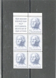 US Stamps Scott# 1213a Washington 1962 MNH Pane of 5 Slogan 1 - Picture 1 of 4