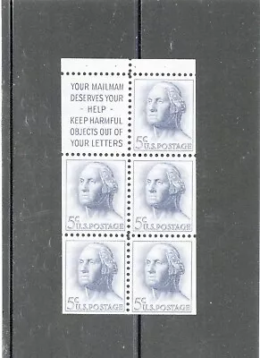 US Stamps Scott# 1213a Washington 1962 MNH Pane of 5 Slogan 1 - Image 1 of 4